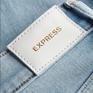 Express Flare High Rise Shine Stitching